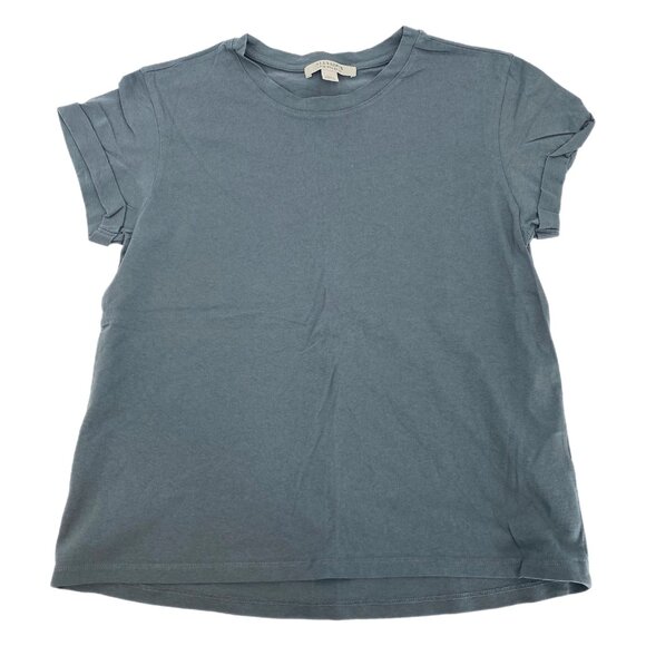 All Saints Gray Anna Cuffed Short Sleeve Tee | Size 8 - Picture 1 of 7